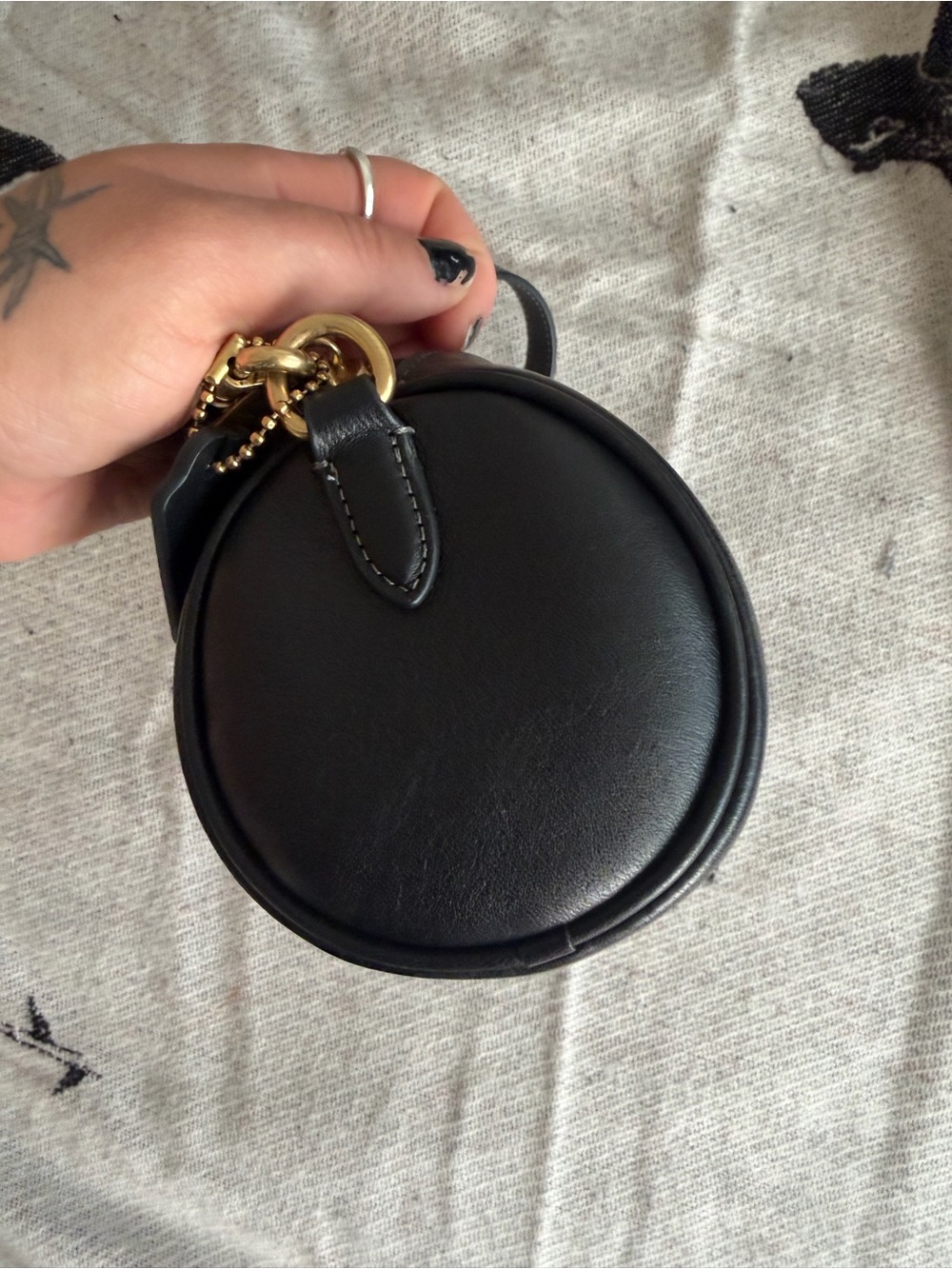 Coach Black Barrel Mini Bag with Brass Hardware - Picture 5 of 9
